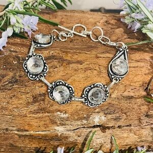 White Topaz 925 Sterling Silver Bracelet